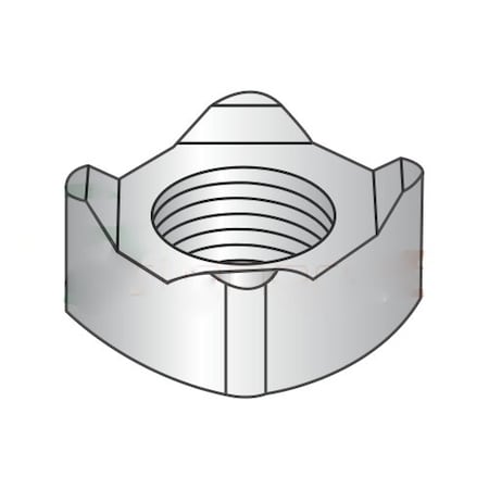 Square Weld Nut, M8-1.25, 18-8 Stainless Steel, 14 Mm Wd, 14 Mm Lg, 6.5 Mm Ht, 1000 PK